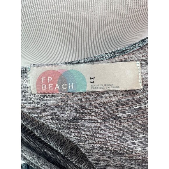 Free People Beach Blue Tired Ruffle Hem Maxi Slip Dress - Picture 12 of 13